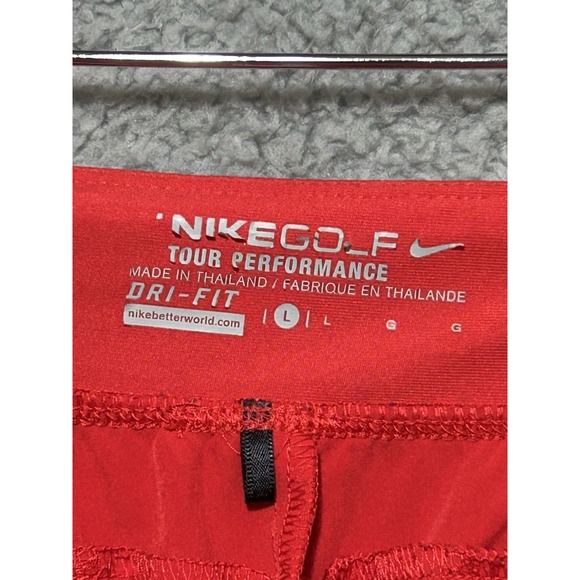 Nike Golf Shorts Womens Sz‎ L Red/Orange Tour Performance Dri-Fit - Picture 7 of 9